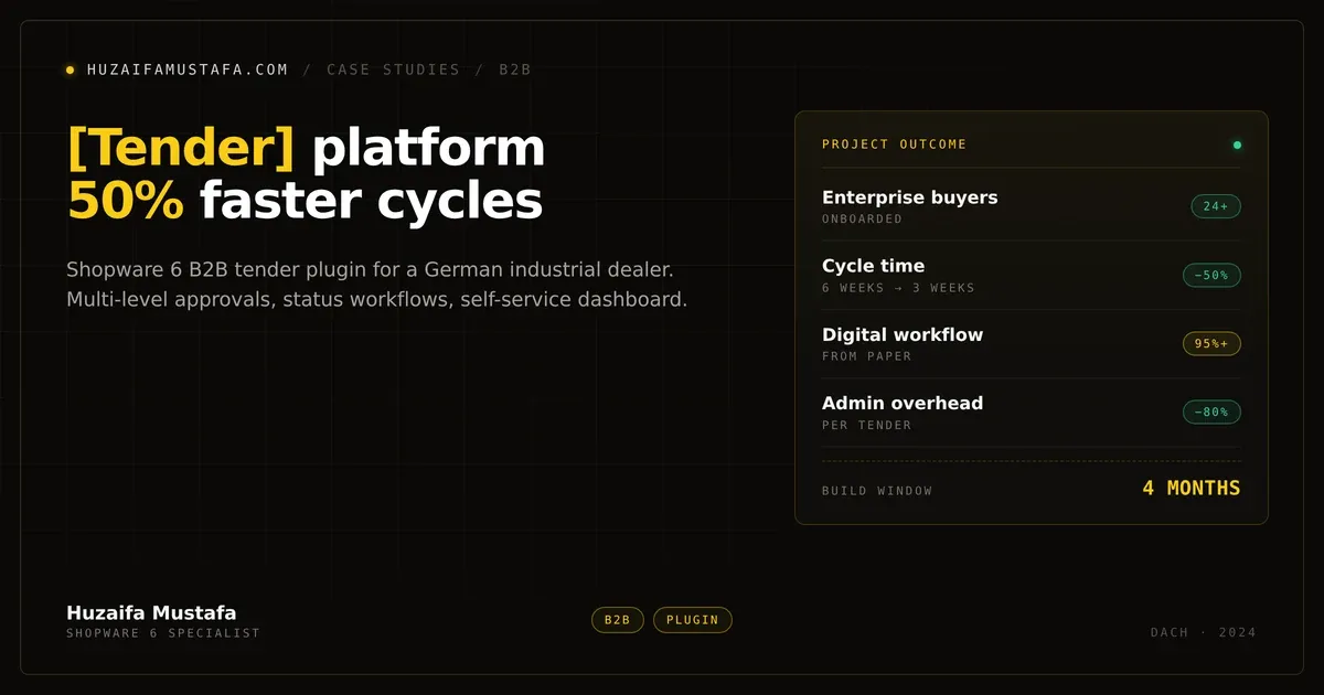 Industrial tender platform case study cover