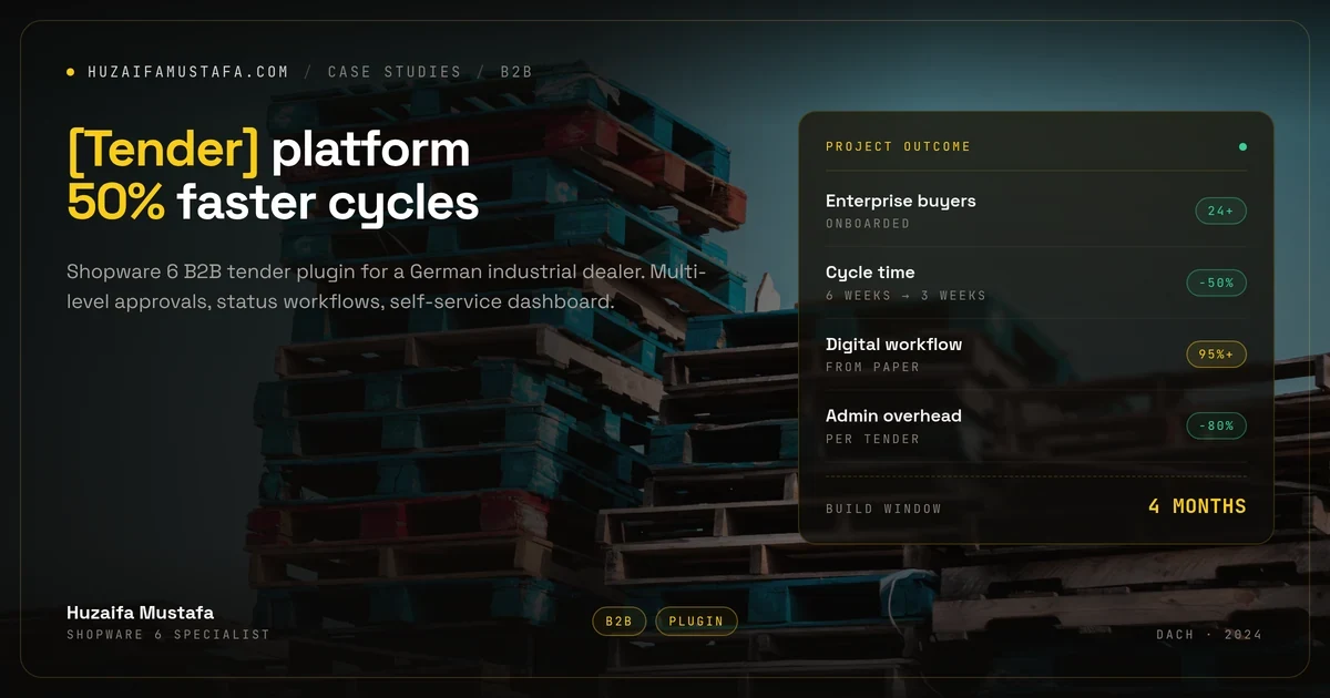 Industrial tender platform case study cover